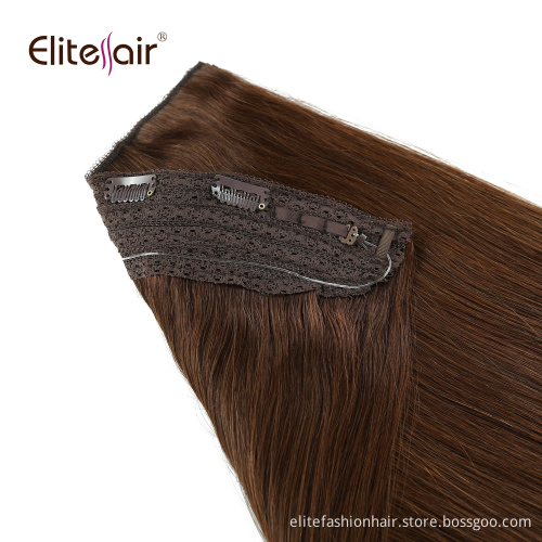 Wholesale Human Hair Extension Bundle One Piece Clip In Human Hair Custom Cuticle Aligned Hair Extensions For Women